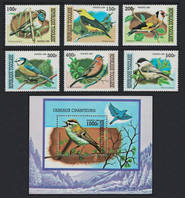 Togo Birds 6v+MS issue 1999 SC#1882A-1882G