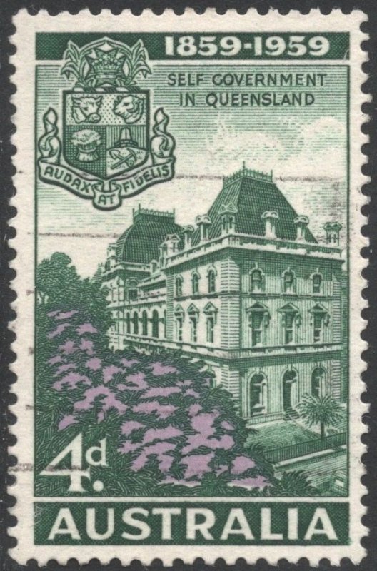 Australia: SC#333 4d Centenary of Queensland Self-Government (1959) Used