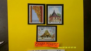 Laos 1970 Scott# 196, C65-C66 Complete Mint NH XF set of 3
