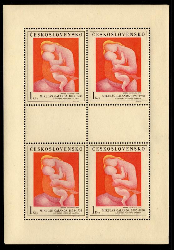 Czechoslovakia - Mint Miniature Sheet Scott #1711 (Painting)