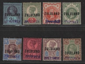 $Zululand Sc#1//10 M/H/F-VF couple have foxing Specimen o/p, missing #2+5