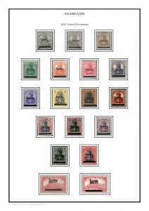 SAARLAND SAAR SARRE GERMANY 1920-1959 PDF (DIGITAL)  STAMP ALBUM PAGES 