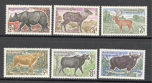 Cambodia 295-300 mint hinged SCV $ 10.45 (RS)