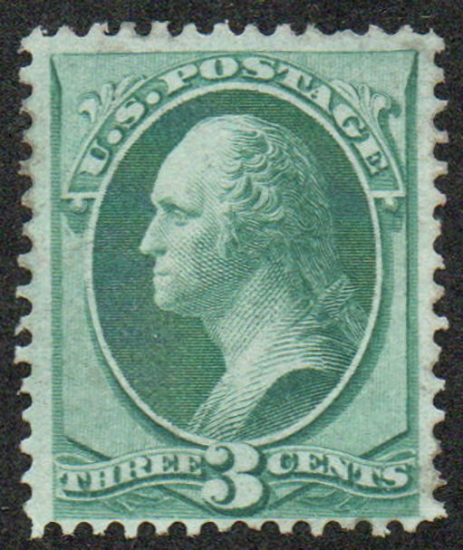 USA #136 VF traces of og, eye popping color!
