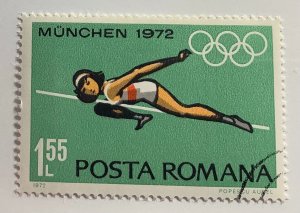 Romania 1972 Scott 2324 CTO - 1.55 L, High jump, Summer Olympic Games, Munich