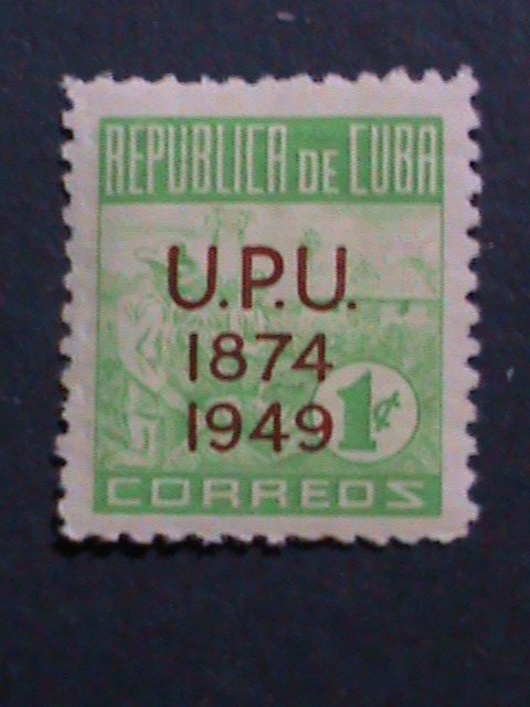 ​CUBA-1950 SC#449 CUBA-CIGARS-INDUSTRY-CETENARY OF UPU OVPT.MINT VERY FINE