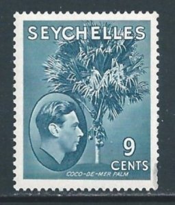 Seychelles #131 NH 9c George VI Defin. - Palm - Ordinary Paper