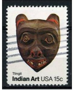 USA 1980 - Scott 1836 used - 15c, Indian Art, Tlingit 