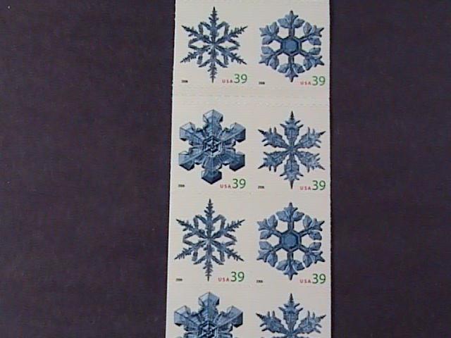 U.S.# 4105-4108(BK303)-MINT/NH-COMBO BOOKLET PANE OF 20--SNOWFLAKES--2006