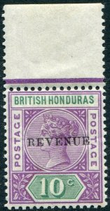 BRITISH HONDURAS-1899 10c Mauve & Green Sg 67 LIGHTLY MOUNTED MINT V48335