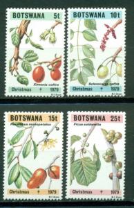 Botswana Scott 239-242 MNH Christmas 1979 Plants Flora $$