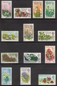 FALKLAND ISLANDS 1972 ½p-25p Flowers; Scott 210-22, SG 276-88; MNH