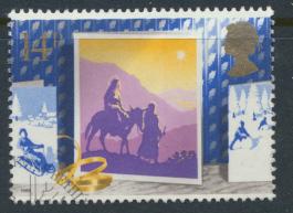 Great Britain  SG 1415 SC# 1234 Used / FU with First Day Cancel - Christmas 1988