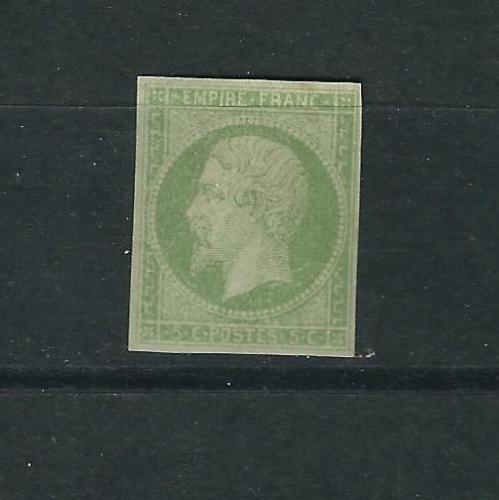 French Cols  8 Yv 8 Napoleon 5c Yellow Green MLH VF 1871 SCV $1000.00