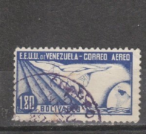 Venezuela  Scott#  C56  Used  (1937 Allegory of Flight)