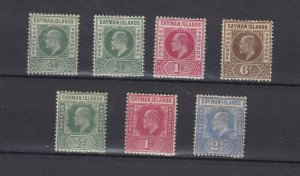 Cayman Islands KEVII 1902/1907 Collection Of 7 Incl SG89 MH JK7137