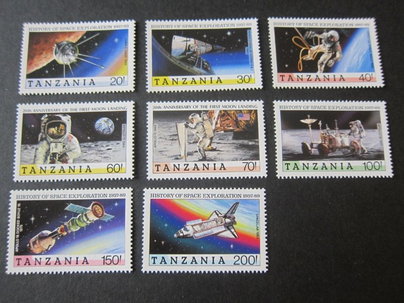 Tanzania 1989 Sc 498-505 space set MNH