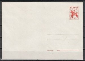 Slovenia, 1993 issue. Red Flute Postal Envelope. ^