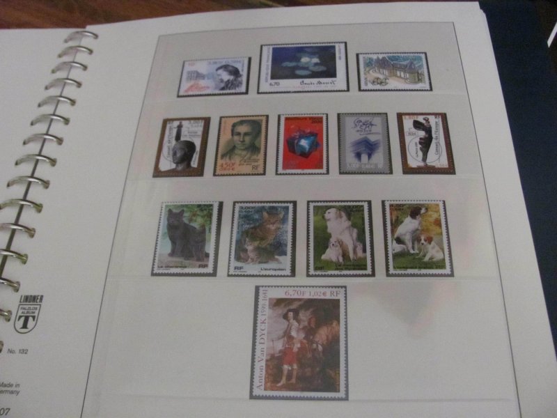 FRANCE MNH 1994-2000 LINDNER ALBUM COMPLETE W/SS &  BOOKLETS (95)