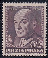 Poland 1952 Sc B65 General  Karol Swierczewski-Walter Stamp MNH