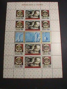 ​GUINEA 1965-SC#387a AMERICAN & RUSSIAN ACHIEVEMENT IN SPACE- MNH SHEET VF