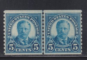 602 Line pair VF-XF original gum mint never hinged with nice color ! see pic !