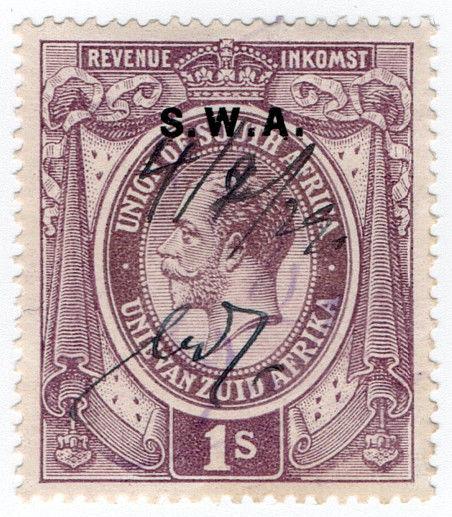 (I.B) South-West Africa Revenue : Duty Stamp 1/-