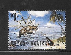 Cayes of Belize #26D MNH Shipwrecks Single