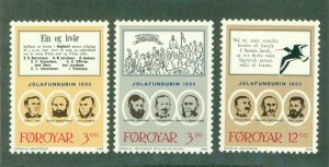 FAROE ISLANDS 179-81 MNH CV $6.50 BIN $3.50