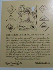 TRISTAN DA CUNHA STAMP-1982 THE MORAL OF THE ACORN AND THE OAK MNH   S/S -VF