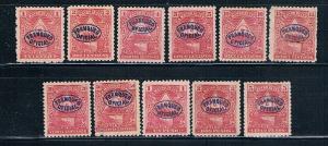 Nicaragua O118-28 MH Reprints set Map (N0358)+