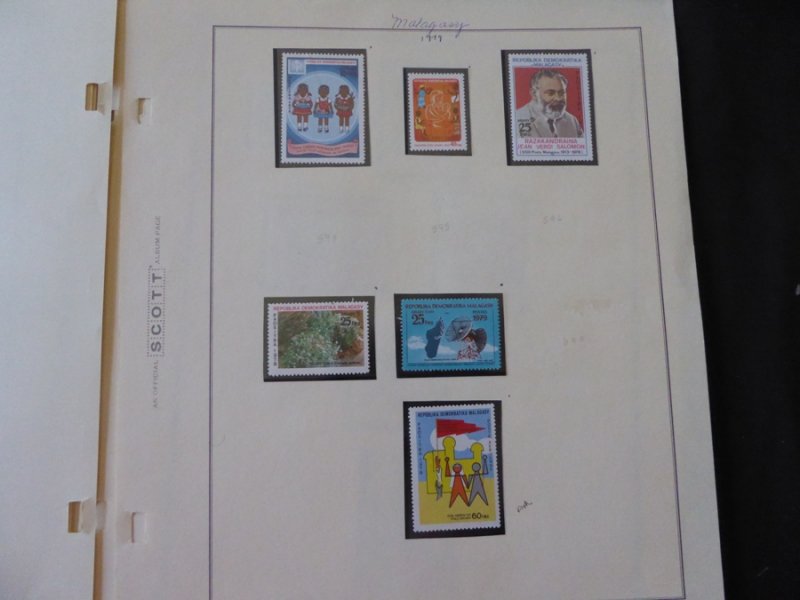 Malagasy Mostly MNH Stamp Collection on Scott Spec Album Pages