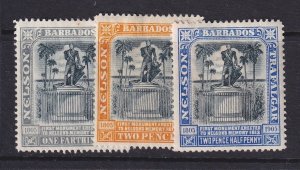 Barbados, Scott 110-112 (SG 158-162), MHR