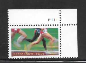 #3397 MNH Plate # Single