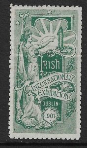 IRELAND 1907 Irish International Exhibition Dublin label mint - 38443