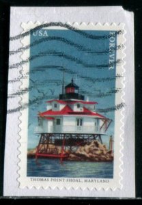 5625 (55c) Mid-Atlantic Lighthouses - Thomas Point Shoal SA. used on paper