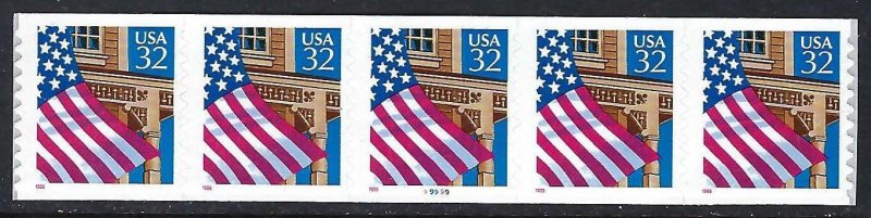 US# 2915A MNH STRIP OF 5 COIL [D1]