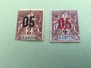 Gabon 1912 mounted mint stamps Ref 65748