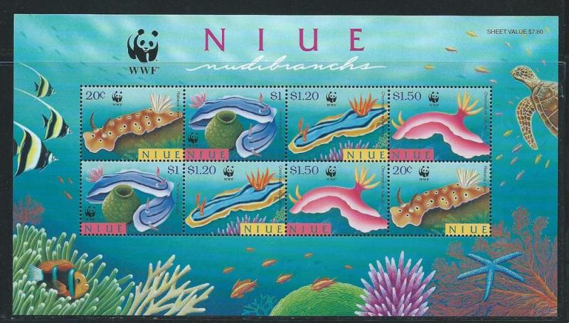 Niue 732a 1999 WWF Marine Life s.s. MNH