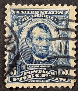 US #304 Used F/VF 5c Lincoln 1903 SCV~$2 [G21.3.2]