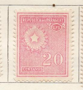 Paraguay 1934-36 Early Issue Fine Mint Hinged 20c. 125225