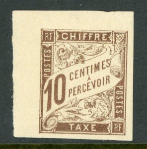 French Colony 1894 General Issues 10¢ Postage Due Scott #J16 Mint D860