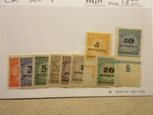 GERMANY  Scott  301-309  set  MINT NEVER HINGED  Lot-Z  Cat $18.50