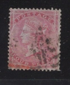 Great Britain  #22   F/VF, Used, 4p Rose, Bluish,  CV $500.00 ......  2480028