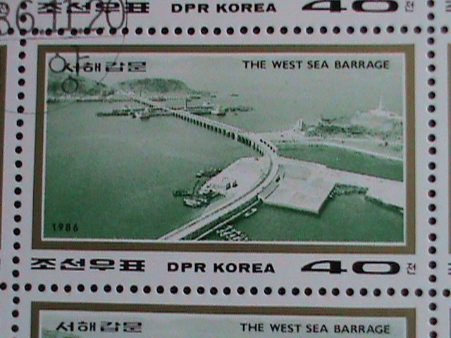​KOREA-1986-SC#2612a WEST SEA BARRAGE OF KOREA CTO  SHEET-VERY FINE