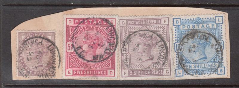 Great Britain #96 #108 #109 Used With CDS Cancels On Piece