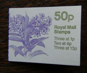 Great Britain 50p Orchids Booklet MNH