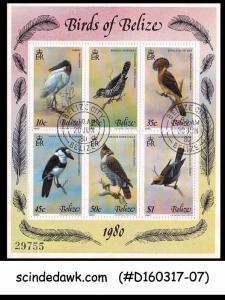 BELIZE - 1980 Birds of Belize / BIRD - Miniature sheet - CANCELLED