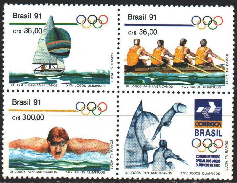 Brazil. 1991. 2404-6. Water sports. MVLH.