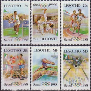 LESOTHO 1987 - Scott# 571-6 Olympics Set of 6 NH